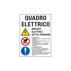 Cartello in Polionda Quadro elettrico multisimbolo
