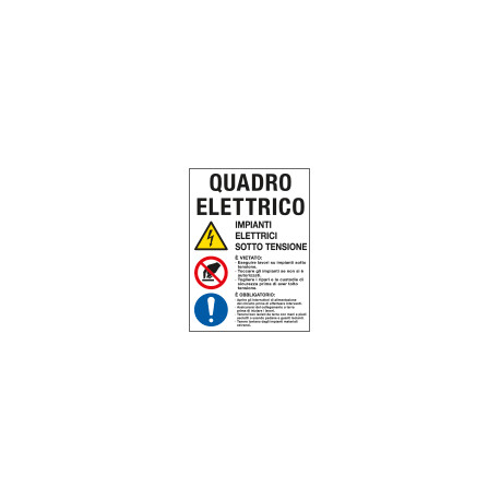 Cartello in Polionda Quadro elettrico multisimbolo