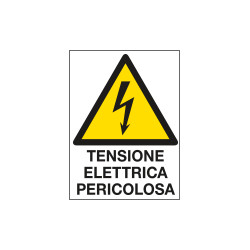 Cartello in Polionda Attenzione tensione elettrica pericolosa