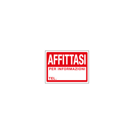 Cartello in Polionda AFFITTASI