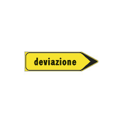 Cartello indicazione DEVIAZIONE (destra)