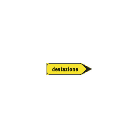 Cartello indicazione DEVIAZIONE (destra)