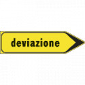 Cartello indicazione DEVIAZIONE (destra)