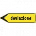 Cartello indicazione DEVIAZIONE (sinistra)