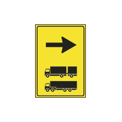 Direz. consigliata destra autotreni/autoarticolati