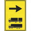 Direz. consigliata destra autotreni/autoarticolati