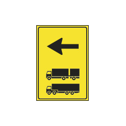 Direz. consigliata sinistra autotreni/autoarticolati