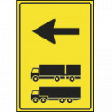 Direz. consigliata sinistra autotreni/autoarticolati