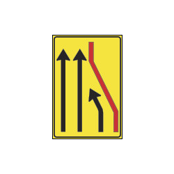 Cartello NF411a SEGNALAZIONE CORSIA CHIUSA (destra)