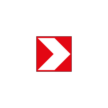 Pannello Bianco Rosso segnalatore curva provvisoria