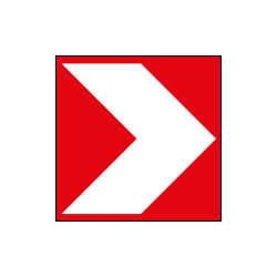 Pannello Bianco Rosso segnalatore curva provvisoria