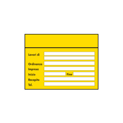 Tabella lavori fondo giallo figura 382 codice d strada