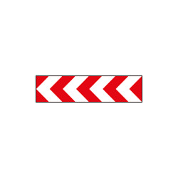 Pannello Bianco Rosso segnalatore curva provvisoria