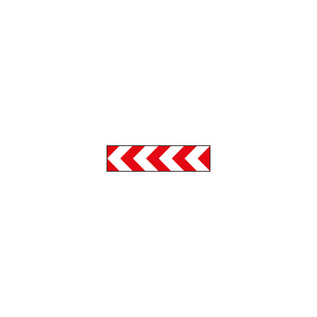 Pannello Bianco Rosso segnalatore curva provvisoria