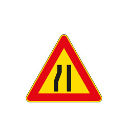Cartello NF385 STRETTOIA ASIMMETRICA A sinistra