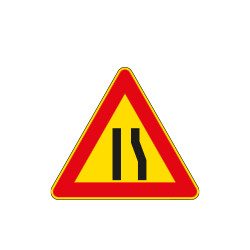 Cartello NF386 STRETTOIA ASIMMETRICA A DESTRA
