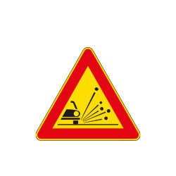 Cartello NF390 MATERIALE INSTABILE SU STRADA