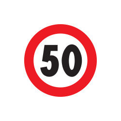Segn. termopl. diam. 100cm Fig. 050 50km/h