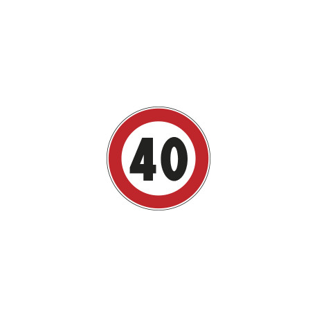 Lamiera scatol rifrangente HI NF 50 LIMITE VELOCITA' KM 40