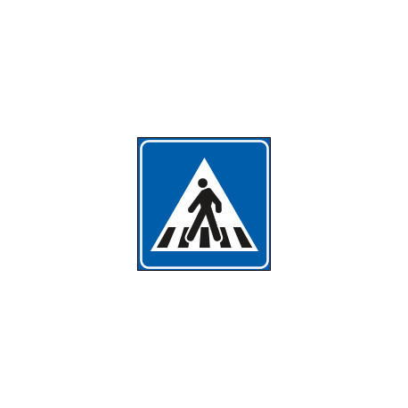 Quadrato alluminio scatolato e pellicola rifrangente HI PASSAGGIO PED.