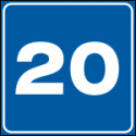 Cartello NF 312 VELOCITA' CONSENTITA 20km/h