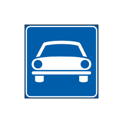 Cartello stradale STRADA RISERVATA AI VEICOLI A MOTORE