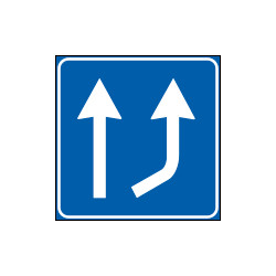 Cartello NF 45 VARIAZIONE CORSIE DISPONIBILI