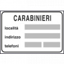 Cartello NF 380 CARABINIERI