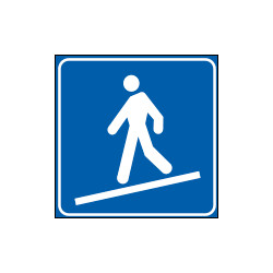 Cartello NF 308 RAMPA INCLINATA PEDONALE