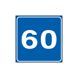 Cartello NF 312 VELOCITA' CONSIGLIATA 60 Km/h