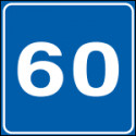 Cartello NF 312 VELOCITA' CONSIGLIATA 60 Km/h