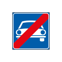 Cartello NF315 FINE STRADA RISERVATA VEICOLI MOTORE