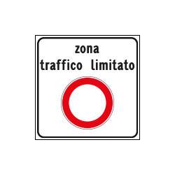 Cartello NF 322 ZONA TRAFFICO LIMITATO