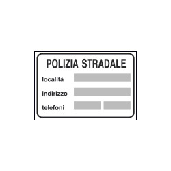 Cartello NF 378 POLIZIA STRADALE