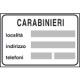 Cartello NF 380 CARABINIERI