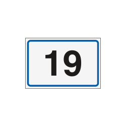 Cartello rifrangente numero civico 160 per120 (neutro)