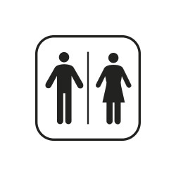 Etichetta adesiva rifrangente Toilette