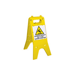 Segnale bifacciale "ATTENZIONE PAVIMENTO BAGNATO"