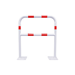 Barriera bianco/rossa con piastra di fissaggio alle basi