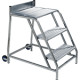 Sgabello 3 gradini con piano calpestio 42x60 cm e ruote