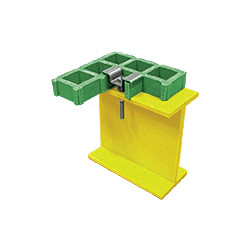 Ferma griglie AISI 316 a doppia ala completo bullone min. 4 x pannello