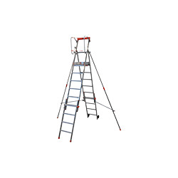 Scala telescopica a 3 gradini con pedana UNI EN131