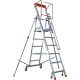 Scala a castello pieghevole a 8 gradini con pedana
