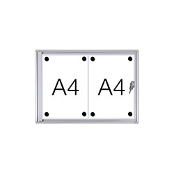 Bacheca per interni retro in lamiera magnetica per 2 fogli A4