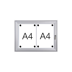 Bacheca per esterni retro lamiera apertura a libro per 2 fogli A4