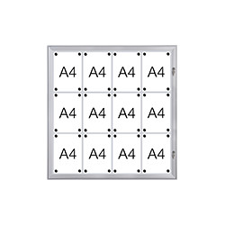 Bacheca per esterni retro lamiera apertura a libro per 6 fogli A4