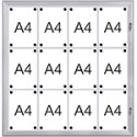 Bacheca per esterni retro lamiera apertura a libro per 6 fogli A4