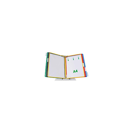 Leggio da tavolo con 10 buste formato A4 colori assortiti