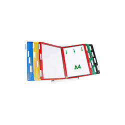 Leggio da tavolo con 30 buste formato A4 colori assortiti