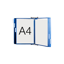 Leggio da muro con 10 buste formato A4 colore BLU